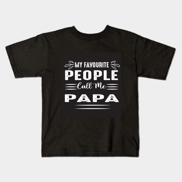 papa t shirt design Kids T-Shirt by Designdaily